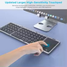 Seenda Foldable Wireless Bluetooth Keyboard Rechargeable Folding Portable Keyboards for PC Mac Smartphone Windows iOS Android